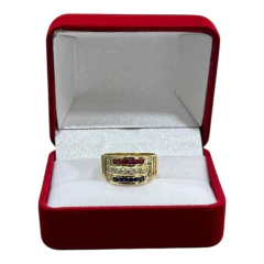 Anillo 3 hileras con piedras 5,2grs - comprar online