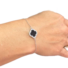 Pulsera Trébol Negro P en internet