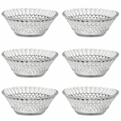 Set x6 bowl Compotera 11cm Wheaton Barroco Vidrio