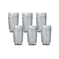 BARROCO - SET X 6 VASOS DE AGUA 255 CC VIDRIO
