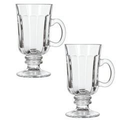 SET X 2 JARROS MUG 240 CC FACETADOS