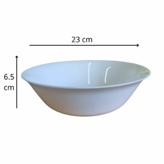 Set Ensaladera + 6 Bowls Vidrio Templado Blanco en internet