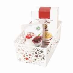 CANASTO ORGANIZADOR - 28 X 13 X 8.5 CM - CIRCULOS