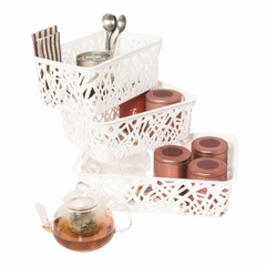 CANASTO ORGANIZADOR - 19.5 X 19.5 X 14 CM - RAMA - comprar online