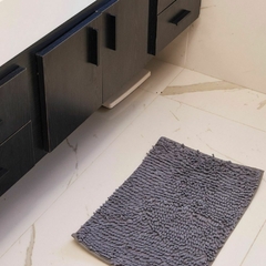 Alfombra de Baño moderna y suave gris 40x60 cm - comprar online