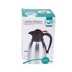 JARRA TERMICA DE ACERO INOXIDABLE 1.2 LT BOTON ROJO - Kiluga