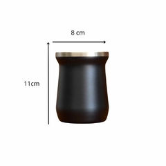 Mate termico acero inoxidable 260ml color negro matte en internet