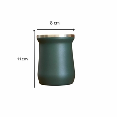 Mate termico acero inoxidable 260ml color verde oscuro en internet