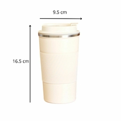 Vaso termico acero inoxidable café 510ML blanco natural en internet