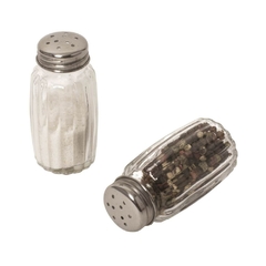 SET SALERO PIMENTERO DE VIDRIO CON TAPA DE ACERO - comprar online