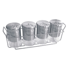 NOVO - ESPECIERO CROMADO CON RACK X 4