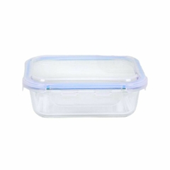 RECIPIENTE 1.52 LT DE VIDRIO RECTANGULAR CON TAPA - comprar online