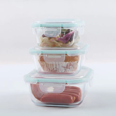 RECIPIENTE 800 ML DE VIDRIO CUADRADO CON TAPA - comprar online