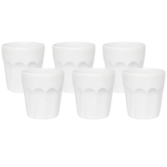Set x 6 Vaso Cafe 90 CC Blanco - Oxford