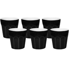 Set x 6 Vaso Cafe 90 CC Negro - Oxford