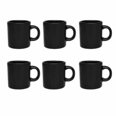 SET X6 JARRITOS DE CAFE 100 CC NEGRO- OXFORD