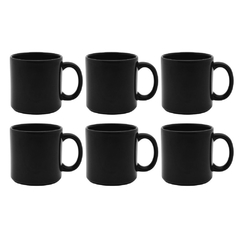 RECTO - SET X6 JARROS 270 CC NEGRO