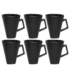 QUARTIER - SET X6 JARROS 350 CC NEGROS OXFORD