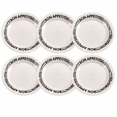 BON APPETIT - SET X 6 PLATOS PLAYOS 24 CM