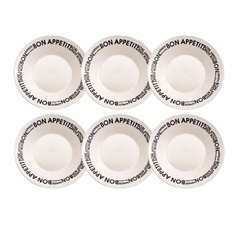 BON APPETIT - SET X 6 PLATOS HONDOS 22 CM OXFORD