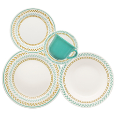 Set x 30 platos playo hondo postre Louros ceramica Oxford - comprar online