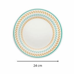 Set x 30 platos playo hondo postre Louros ceramica Oxford - Kiluga