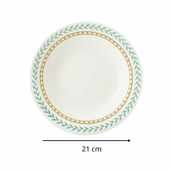 Set x 30 platos playo hondo postre Louros ceramica Oxford - tienda online