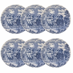 CENA INGLESA - SET X 6 PLATOS PLAYOS 26 CM OXFORD