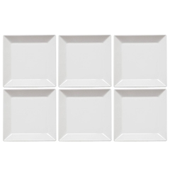 CUADRADO BLANCO - SET X 6 PLATOS PLAYOS 26.5 CM