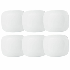 SHIFT BLANCO - SET X 6 PLATOS PLAYOS 28x24 CM OXFORD PORCELANA
