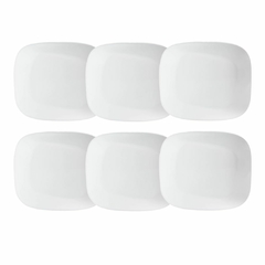 SHIFT BLANCO - SET X 6 PLATOS POSTRE 21x18 CM OXFORD PORCELANA