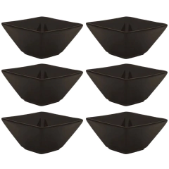Cuadrado Negro - Set x6 Bowls Negro