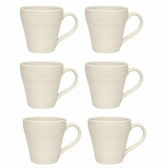 SERENA CREAM - SET X 6 JARRO MUG 360 CC OXFORD