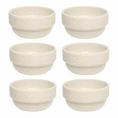 SERENA CREAM - SET X 6 BOWLS 500 ML OXFORD