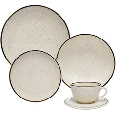 Set x 30 platos playo hondo postre Unni Brisa ceramica Oxford - comprar online