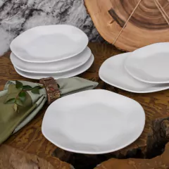RYO BLANCO - SET X 6 PLATOS PLAYOS 27.5 CM PORCELANA OXFORD - comprar online