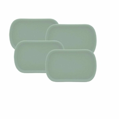 SET X4 BANDEJA / PLATO POSTRE 20.3 x 13 CM MENTA - OXFORD
