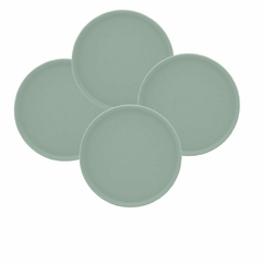 SET X4 PLATO DE ENSALADA/POSTRE 22 CM MENTA OXFORD