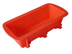 SILICONA - MOLDE BUDIN 24X10 CM NARANJA
