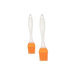 SILICONA - SET X 2 PINCELES 17.5 Y 20 CM NARANJA