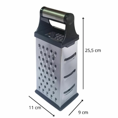 Rallador 4 Caras Acero Inoxidable base silicona 25cm c/asa - comprar online