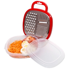 RALLADOR DE ACERO INOXIDABLE CON RECIPIENTE Y TAPA - comprar online