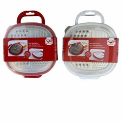 RALLADOR DE ACERO INOXIDABLE CON RECIPIENTE Y TAPA