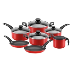 BATERIA DE COCINA ROJA X 11 PIEZAS - PANELUX