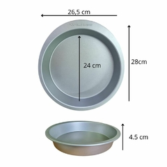 Molde Torta Redondo 24cm Antiadherente Fuente Asadera Horno en internet