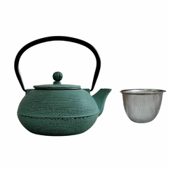 Tetera hierro fundido con filtro infusor 500 ml color verde - comprar online