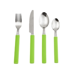 SET DE CUBIERTOS X24 PIEZAS RECTANGULAR VERDE - comprar online