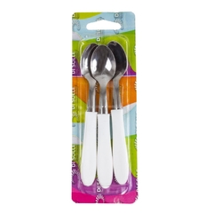 DI SOLLE - BLISTER X 3 CUCHARITAS ACERO INOXIDABLE BLANCO