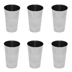 SET X6 VASOS DE ACERO INOXIDABLE 11 CM