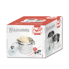 OLLA COLAPASTA 24 CM DE ACERO INOXIDABLE en internet
